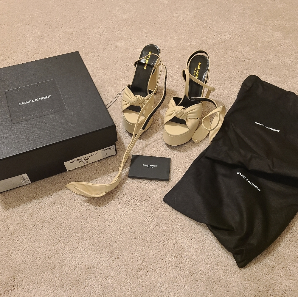 Saint Laurent Beige Platforms Size 39